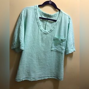Mint Green Top Size Large Cotton